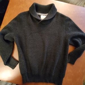 Shawl collar charcoal sweater. Size XL.